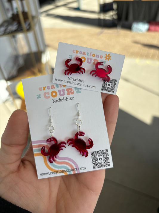 Crab Dangles and Studs
