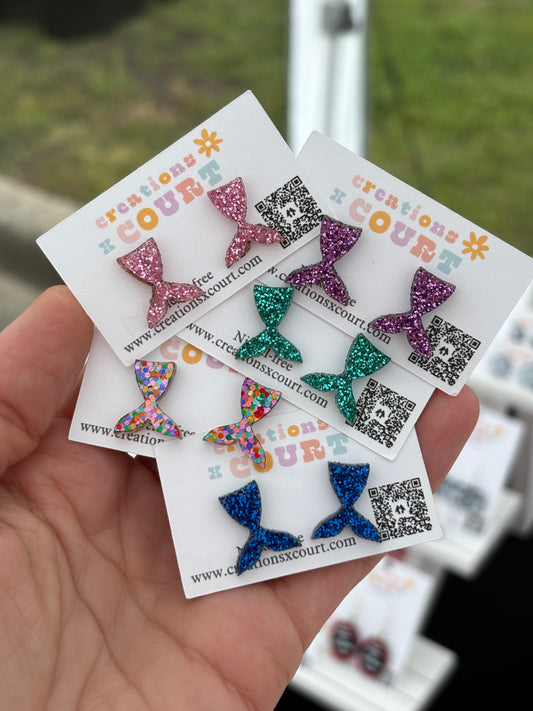 Mermaid Tail Dangles and Studs