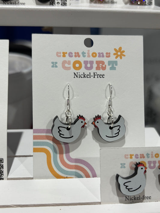 Chicken Dangles and Studs