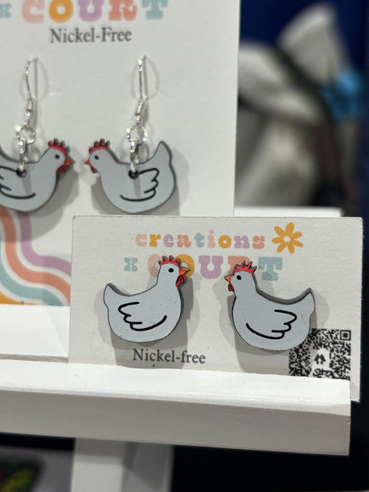 Chicken Dangles and Studs