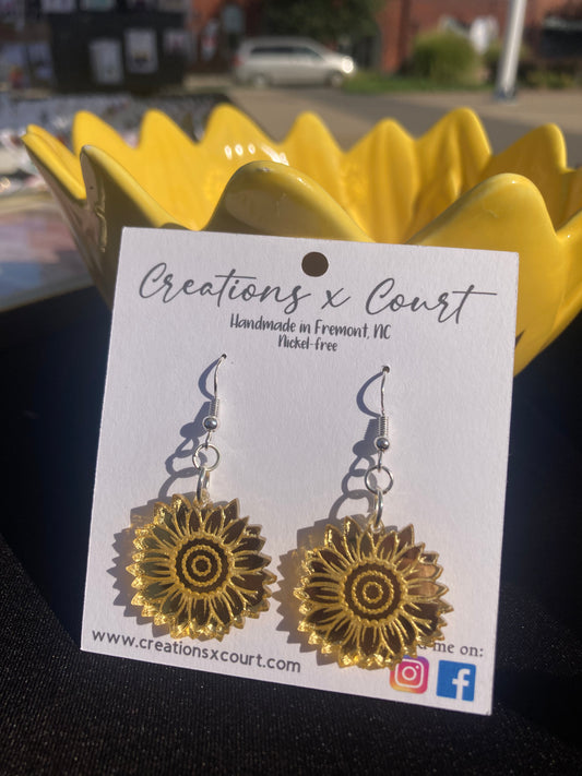Sunflower Dangles and Studs