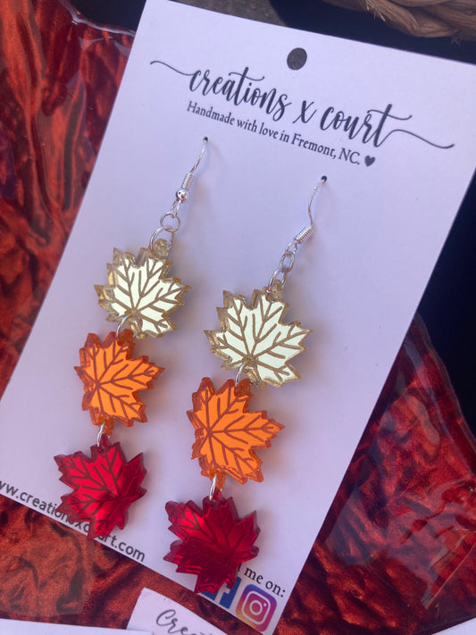Maple Leaf Dangles and Studs