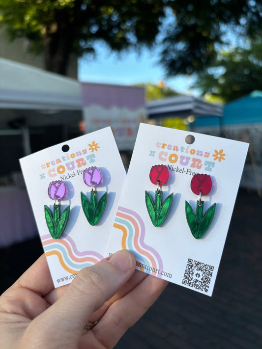 Tulip Dangles and Studs