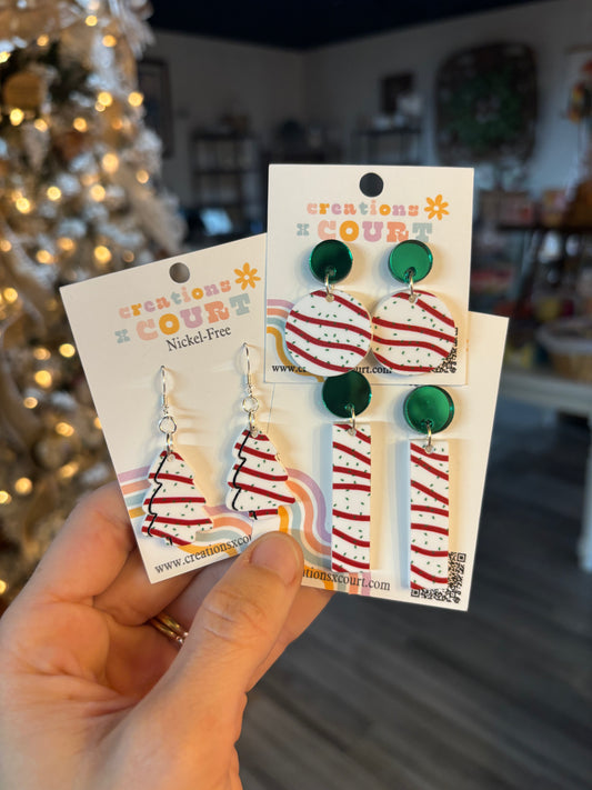 Christmas Tree Cake Dangles