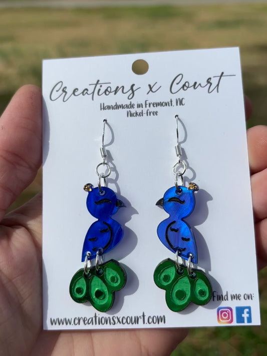 Peacock Dangles