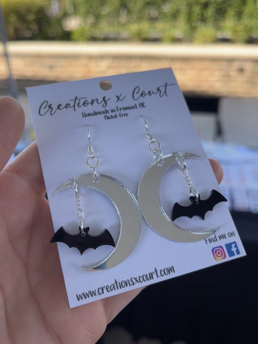 Moon Bat Dangles